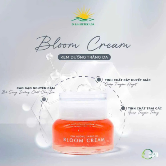 Kem Dưỡng Trắng Da Bloom Cream Skincare Giúp Làm Sáng Da, Giảm Nám Và Cung Cấp Độ Ẩm Lọ 30ml