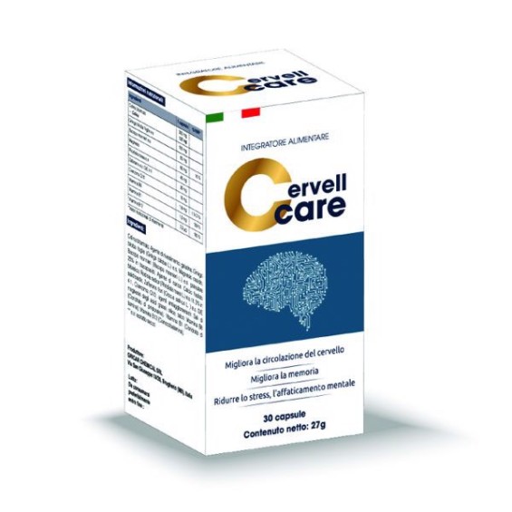 Cervellcare - Viên Uống Bổ Não Hỗ Trợ Tăng Tuần Hoàn Máu Não Lọ 30 Viên