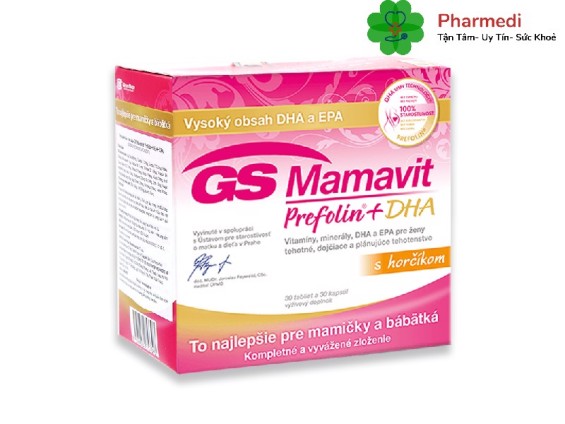 Bổ Sung Vitamin, Khoáng Chất, DHA, EPA Cho Bà Bầu GS Mamavit Prefolin 60 viên