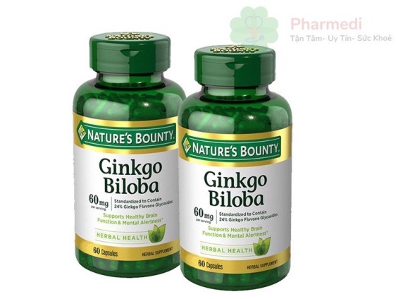 Viên Uống Bổ Não Ginkgo Biloba 60mg Nature's Bounty 60 viên