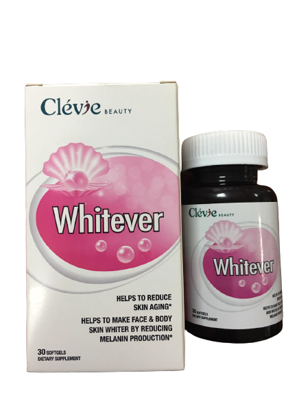 Viên Uống Trắng Da, Đẹp Da Whitever – Nhập Khẩu Mỹ (chai 30 viên)