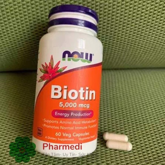 Viên Uống Mọc Tóc, Đẹp Da Bổ Sung Biotin 5,000 mcg lọ 60 viên