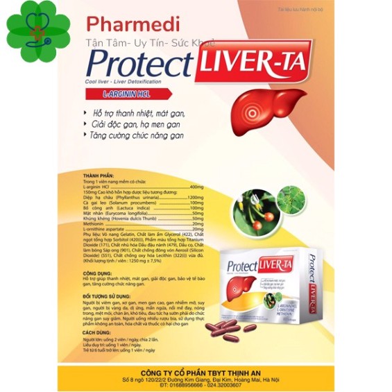 Viên uống giải độc gan PROTECT LIVER-TA ( VIÊN NANG MỀM )