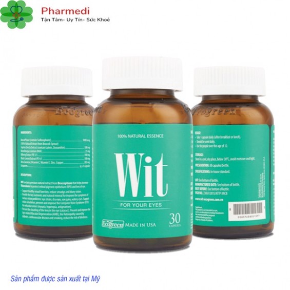 Bổ Mắt Wit Eco - Xuất Xứ Mỹ lọ 30 viên