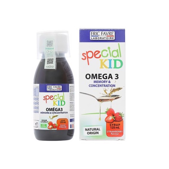 Siro Omega 3 Tăng Cường Trí Não và Tập Trung Special Kid Omega 3 Chai 125ml- Xuất Xứ Pháp