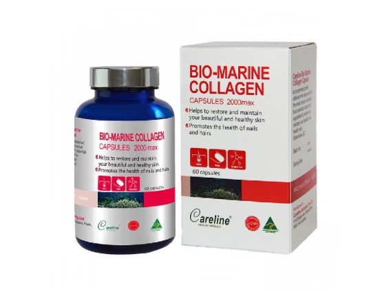 Viên Uống Ngăn Ngừa Lão Hóa, Giảm Nếp Nhăn Da Careline Bio Marine Collagen 60 viên