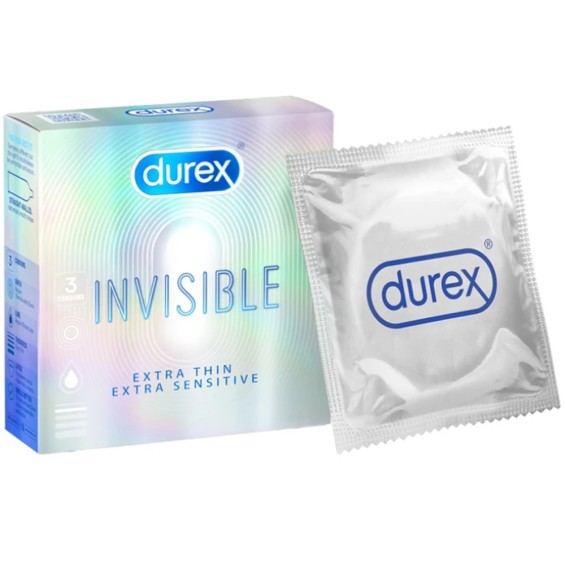 Bao Cao Su Durex Invisible Extra Thin Hộp 3 Cái