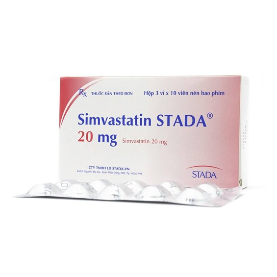 Điều Trị Tăng Cholesterol Máu Simvastatin 20Mg Stella  (Hộp 30 Viên)