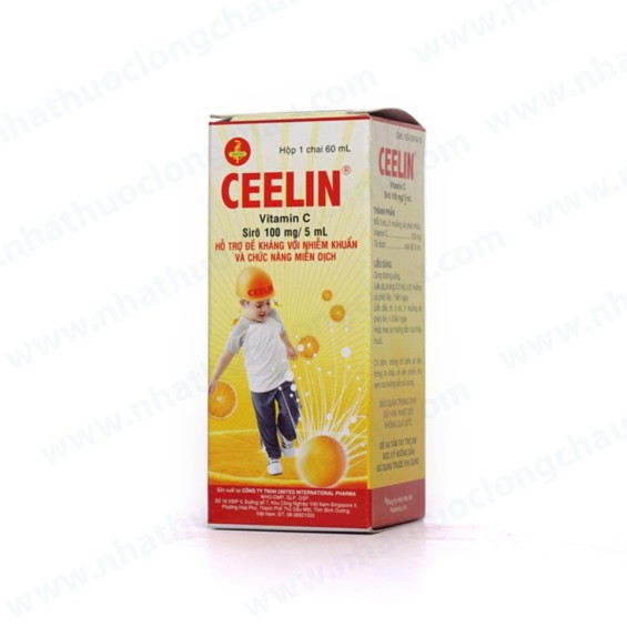 Siro Ceelin United International Pharma Điều Trị Thiếu Vitamin C Ở Trẻ Em Chai 60 Ml