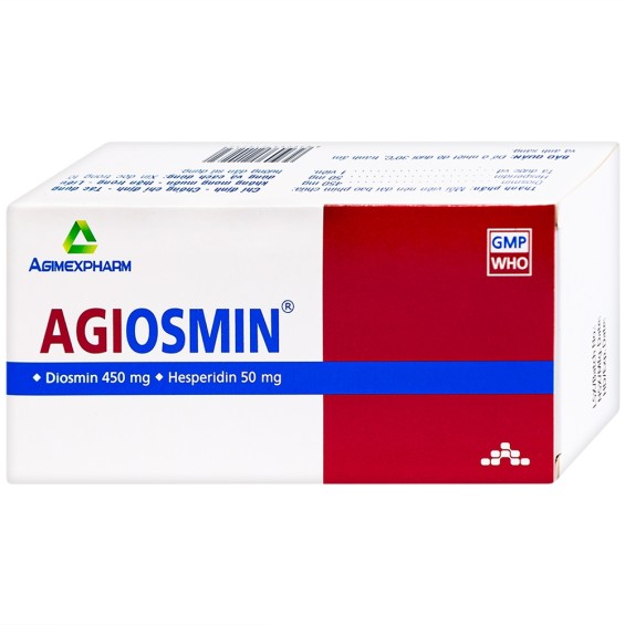 Thuốc Agiosmin Agimexpharm Trị Suy Tĩnh Mạch Mạn Tính (Hộp 4 Vỉ X 15 Viên)