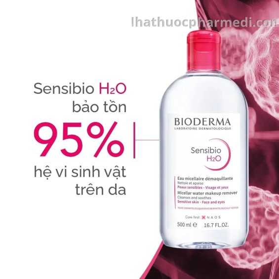 Nước Tẩy Trang Bioderma,  Nước Tẩy Trang Dành Cho Da Nhạy Cảm Bioderma Sensibio H2O 500Ml