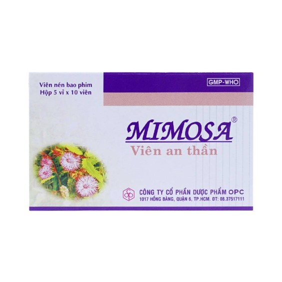 Viên An Thần Mimosa Giúp Dễ Ngủ, Ngủ Sâu, Ngon Giấc (Hộp 50 Viên)