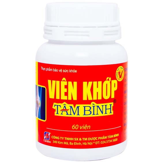 Viên Khớp Tâm Bình Hỗ Trợ Điều Trị Thoái Hóa Khớp 60 Viên