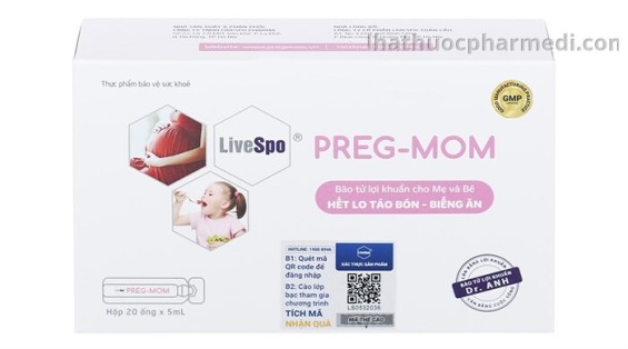 Men vi sinh LiveSpo Preg-Mom (20 ống/hộp)