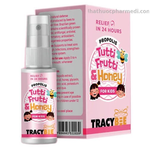 Xịt keo ong Vị trái cây cho bé TracyBee (30mL)