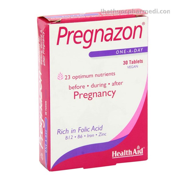 Healthaid Pregnazon Bổ Sung Vitamin Cho Phụ Nữ Mang Thai Và Cho Con Bú