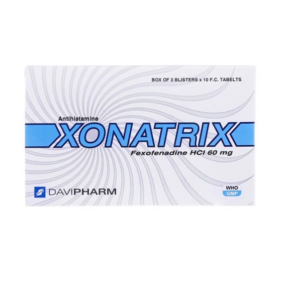 Thuốc Xonatrix 60mg - Điều Trị Các Tình Trạng Dị Ứng( Hộp 3 Vỉ)