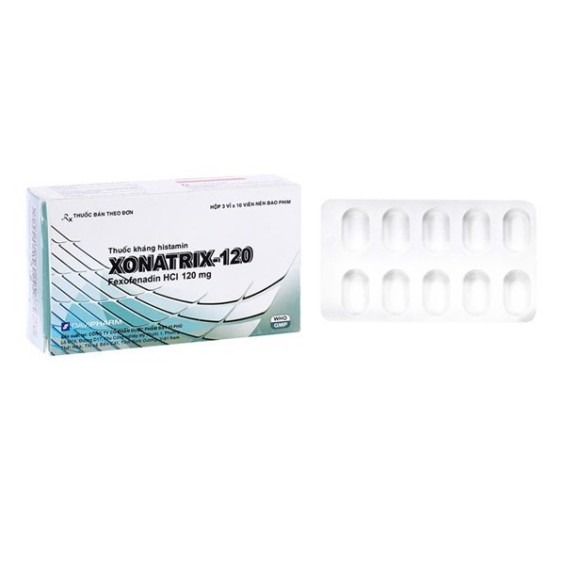 Thuốc Xonatrix 120mg - Điều Trị Các Tình Trạng Dị Ứng( Hộp 3 Vỉ)