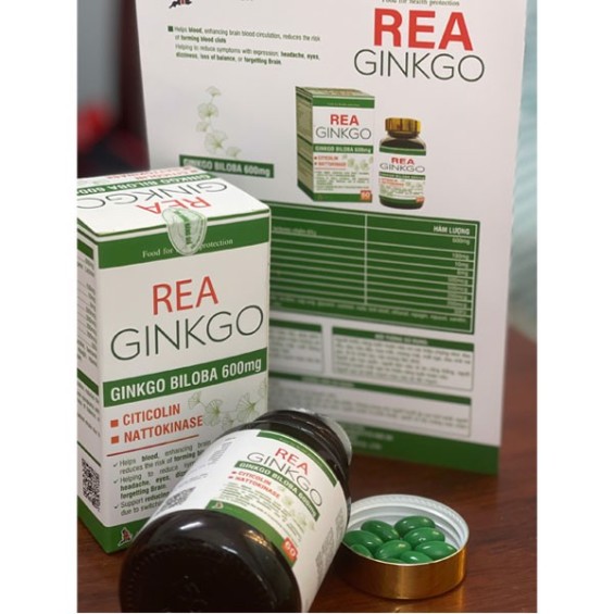 Viên Uống Bổ Não Rea Ginkgo Biloba 600mg Hộp 60 Viên