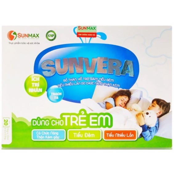 Sunvera Hỗ Trợ Giảm Tiểu Đêm Cho Trẻ Hộp 20 Ống 10ml