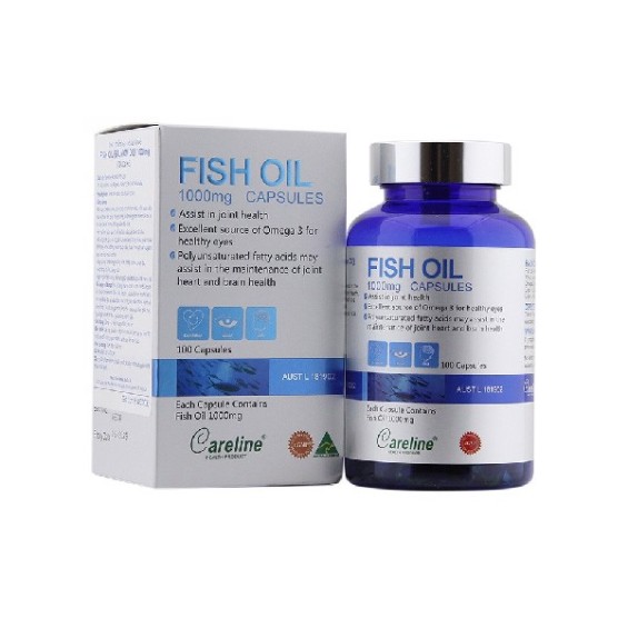 Viên Uống Bổ Sung Omega Dầu Cá Fish Oil 1000mg Chính Hãng Careline Của Úc Lọ 100 Viên