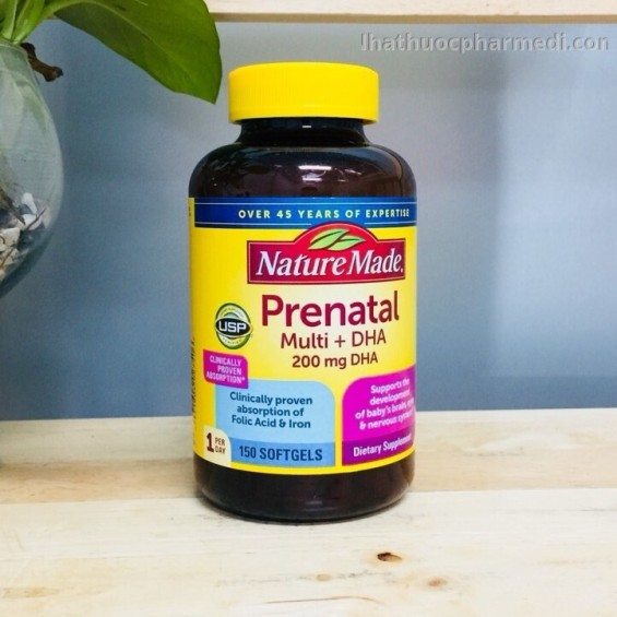 Viên Uống Bổ Sung Multivitamin Cho Bà Bầu, Bổ Bầu Prenatal Nature Made- Nhập Khẩu Chính Ngạch Mỹ