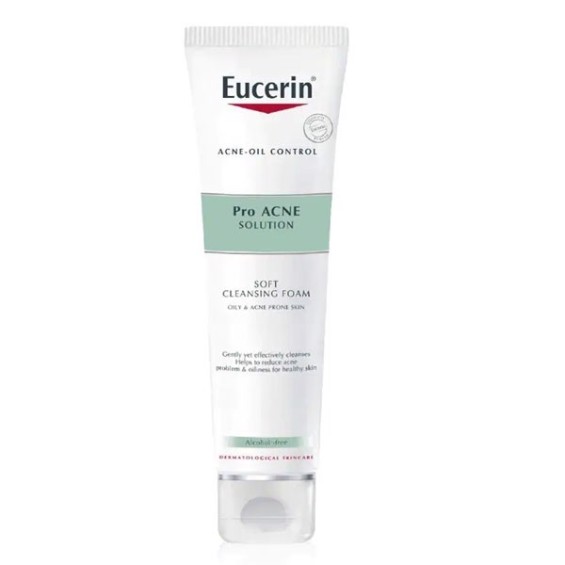 Sữa Rửa Mặt Tạo Bọt Kiểm Soát Nhờn Dành Cho Da Nhờn Mụn Eucerin Pro Acne Cleansing Foam Tuýp 150gr