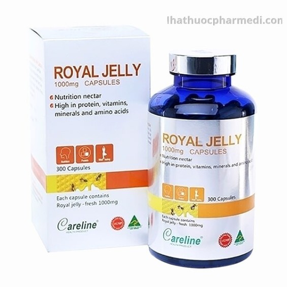 Royal Jelly Careline 1000mg - Sữa Ong Chúa Cao Cấp Của Úc Lọ 100 Viên