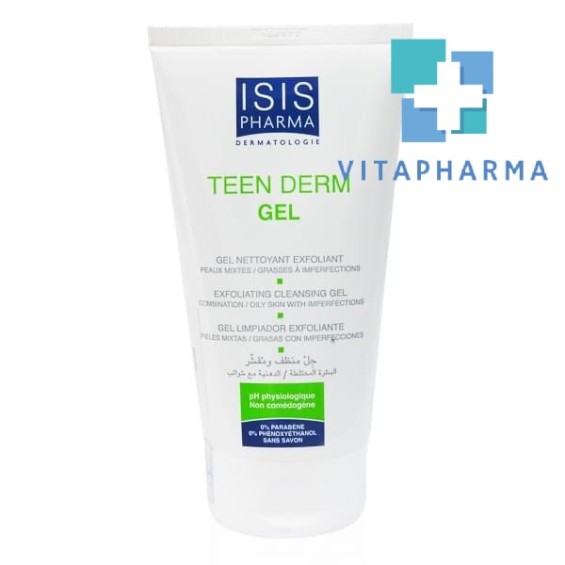 Gel Sữa Rửa Mặt Giảm Nhờn, Ngừa Mụn Cho Da Thường ISIS Pharma Teen Derm Gel (Pháp)