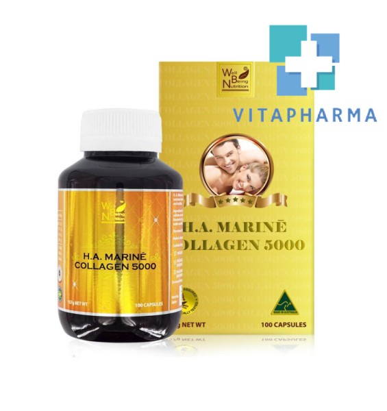 Viên Uống Đẹp Da Collagen H.A Marine Collagen 5000 Nhập khẩu Úc (100 viên)