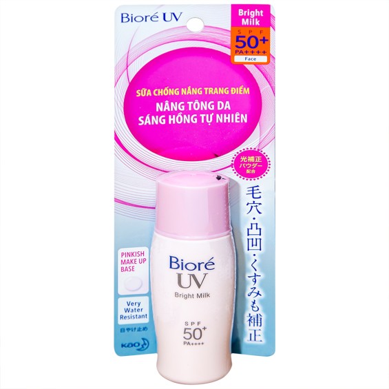 Kem Chống Nắng Biore Bright Milk Spf 50+ Pa+++ Dạng Sữa (30Ml)