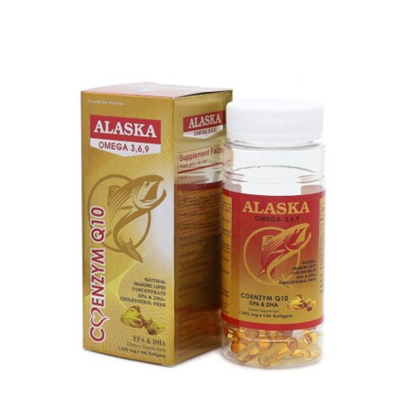 Viên dầu cá Alaska Omega 3,6,9 Coenzym Q10 - 100 viên