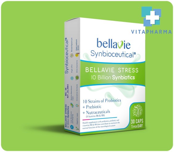 Viên Uống Bổ Sung Lợi Khuẩn, Giúp Giảm Stress, Căng Thẳng - BellaVie STRESS – (Hộp 30 viên)