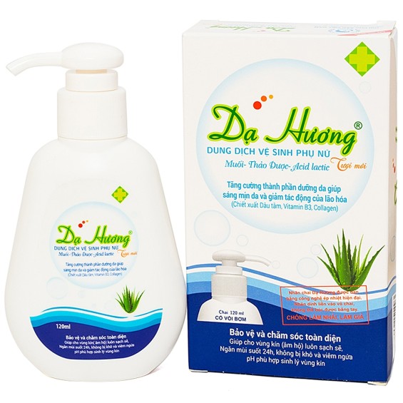 Dung Dịch Vệ Sinh Phụ Nữ Dạ Hương Lô Hội (120ML) Có Vòi