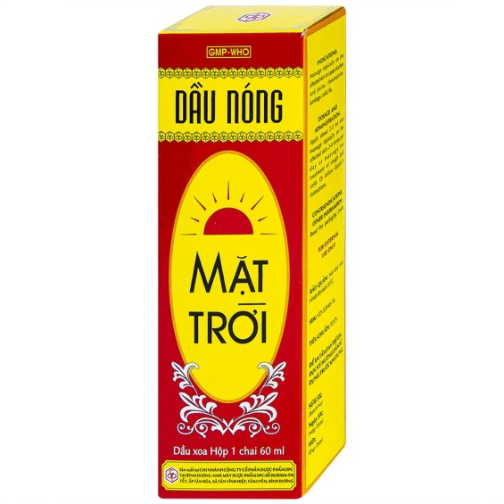 Xoa Bóp Khi Nhức Mỏi Tê Thấp Đau Lưng Dầu Nóng Mặt Trời Opc (Chai 60Ml)