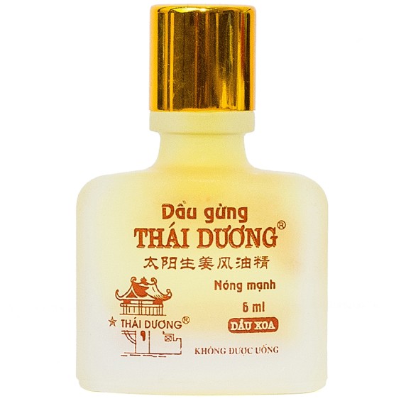 Dầu Gừng Thái Dương Nóng Mạnh Trị Đau Đầu, Đau Lưng, Vai Gáy (Chai 6Ml)