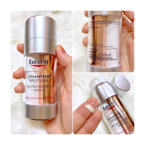 Tinh Chất Dưỡng Trắng, Giảm Thâm Nám, Đốm Nâu Eucerin ULTRA White Spotless Double Booter Serum Chai 30ml