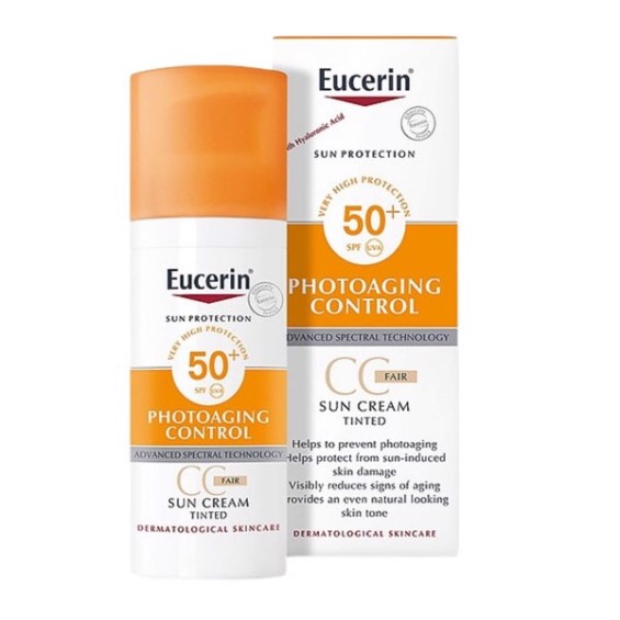 Kem Chống Nắng Có Màu Thích Hợp Cho Mọi Loại Da Eucerin Photoaging Control Sun Tinted CC Cream SPF 50+ Chai 50ml