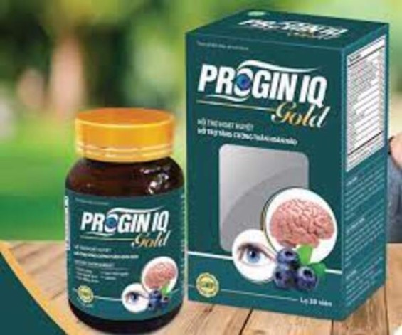 Progin Iq Gold - Hỗ Trợ Tăng Cường Tuần Hoàn Não- Hộp 30 Viên