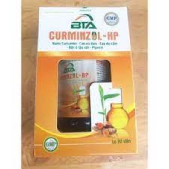 Bta Curminzol Hp - Bảo Vệ Niêm Mạc Dạ Dày, Giảm Nguy Cơ Viêm Loét Dạ Dày Tá Tràng - Hộp 30 Viên