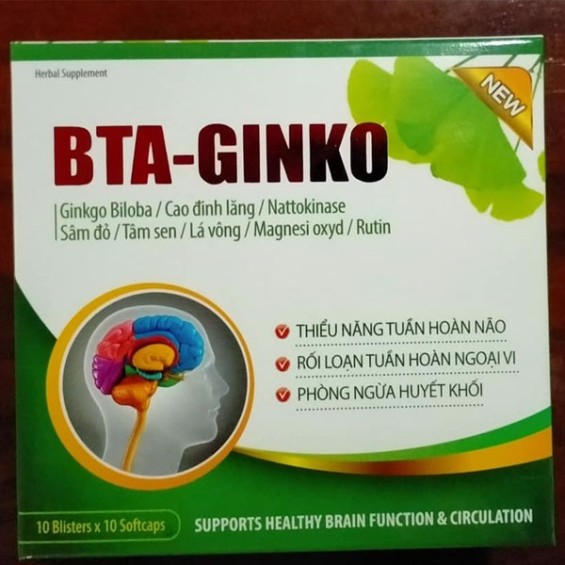 Viên Uống Hoạt Huyết Dưỡng Não BTA GINKO 100 Viên