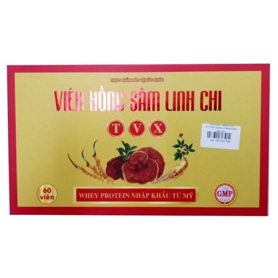 Viên Hồng Sâm Linh Chi Bồi Bổ Sức Khỏe Hộp 60 Viên