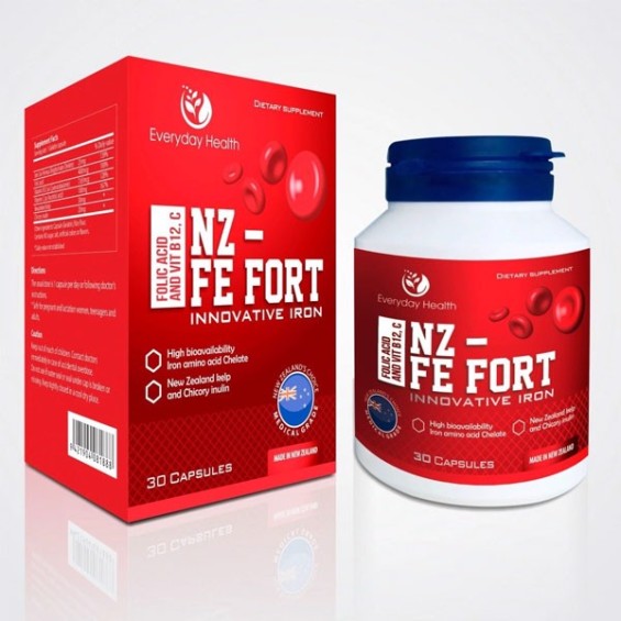 Viên Uống Bổ Sung Sắt Hữu Cơ Tối Ưu Fe Fort Lọ 30 Viên- New Zealand