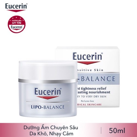 Kem Dưỡng cho Da Khô Nhạy Cảm Eucerin Lipo Balance 50ml