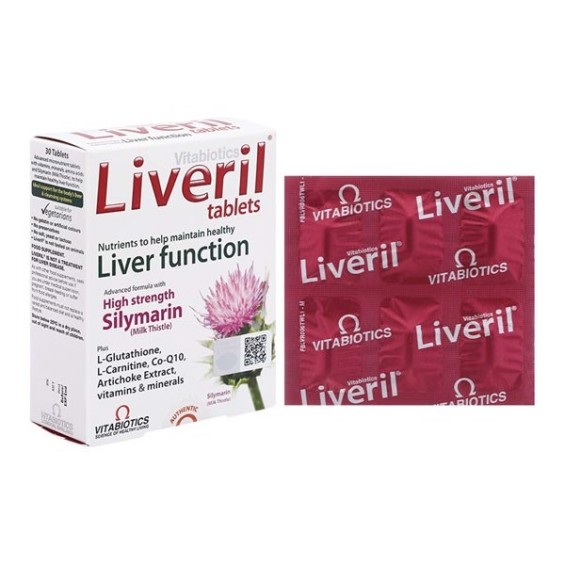 Viên Uống Hỗ Trợ Giải Độc Gan, Tăng Cường Sức Khỏe Liveril Vitabiotics Hộp 30 Viên