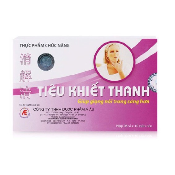 Viên Uống Giúp Giọng Nói Trong Sáng Hơn Tiêu Khiết Thanh  - Hộp 30 Viên