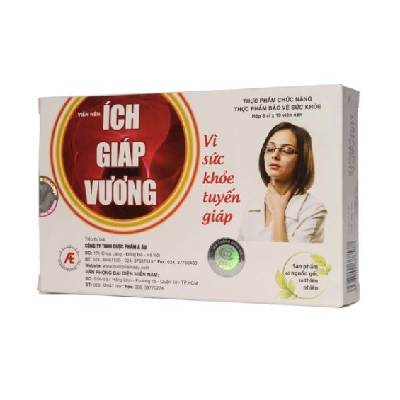 Thực Phẩm Chức Năng Hỗ Trợ Tuyến Giáp Ích Giáp Vương 30 Viên