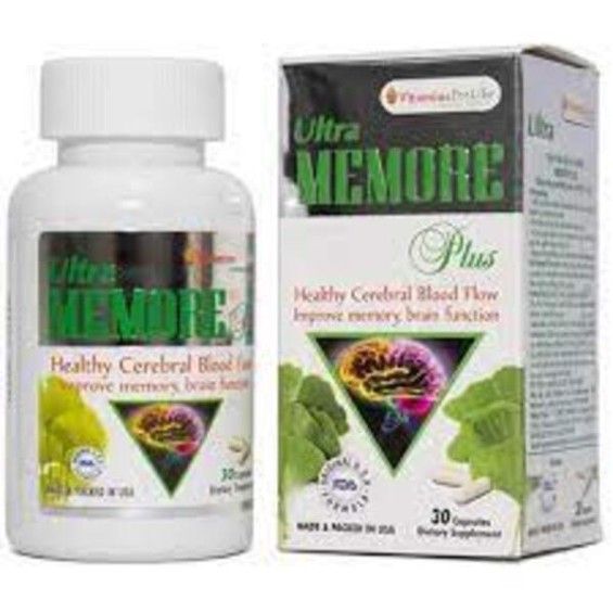 Ultra Memore Plus- Viên Uống Tăng Cường Hoạt Động Não, Cải Thiện Trí Nhớ- Hộp 60 Viên