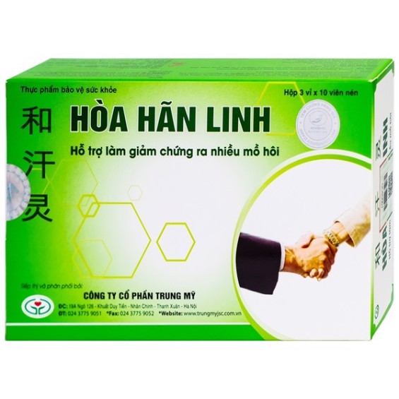 Viên Uống Hòa Hãn Linh Hồng Bàng Giảm Chứng Tiết Mồ Hôi Nhiều  - Hộp 30 Viên