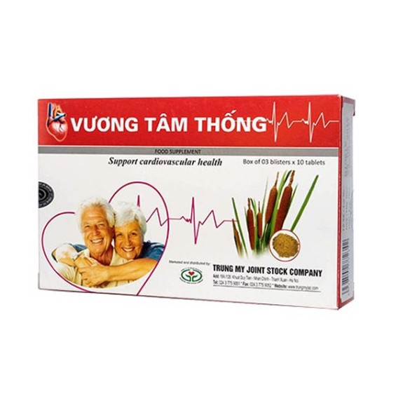 Vương Tâm Thống Hỗ Trợ Điều Trị Bệnh Mạch Vành Hộp 30 Viên